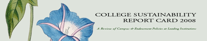 College Sustainability Report Card 2008